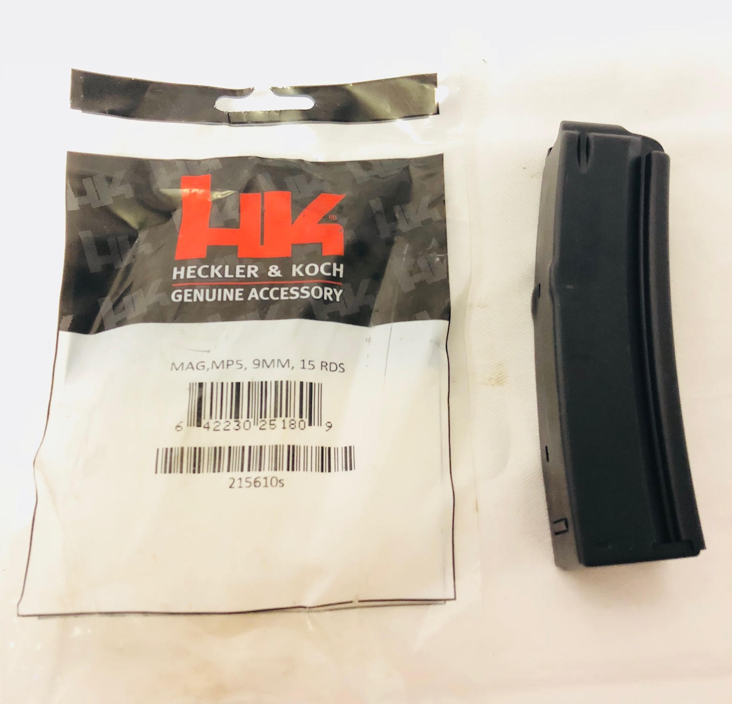 HK 15rd Factory 9mm Curved Magazine for the MP5 Side Arm Sams