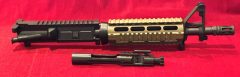 NEW UNFIRED AR-15 10-1/2 Flat Top Upper Receiver,Flat Dark Earth Quad Rail Hand Guard, Front Sight Post,M16 Bolt Carrier Group by Andro Industries